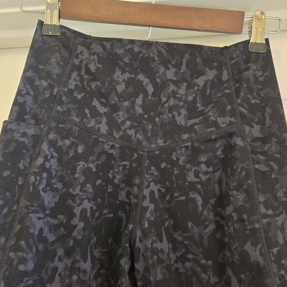Danskin Petite High Rise Brushed 7/8 Leggings w Pockets Black Gray S - Picture 13 of 16